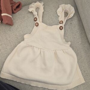 Carter's Cream Baby Pinafore Dress